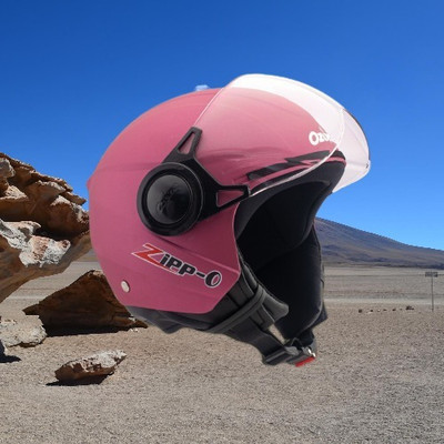 OZONE Zippo plain_OF_Unisex_largesize_Oz078 Motorbike Helmet(Red)
