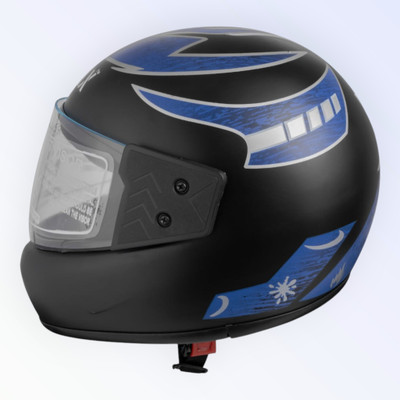 NOAX KING OF HELMET UNISEX OPEN FACE motorbike HELMET-103-Blue Matt Motorbike Helmet(Blue)