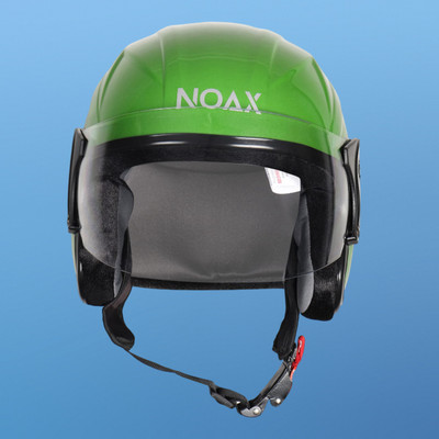 Font unisex open face helmet for safty111-AAA Motorbike Helmet(Light Green)