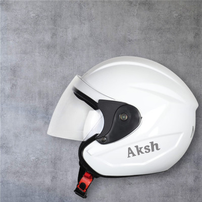 NOAX SAFETY HELMET FOR ONROAD RIDDING SOLID MATERIAL-TWO WHEELER(SLFK-AT-89 Motorbike Helmet(White)