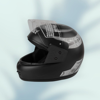 Font unisex full face good hard quality helmet-Silver387B Motorbike Helmet(Silver)