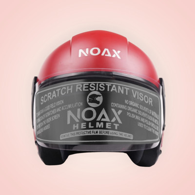 NOAX unisex safty helmet for riders_56-394 Motorbike Helmet(Red)