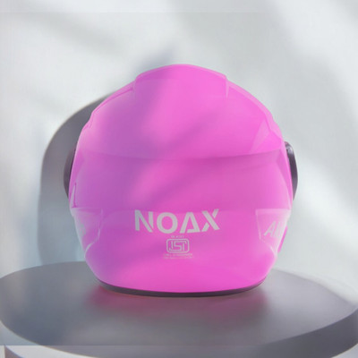 NOAX HALF FACE HELMET UNISEX ISI MARKED SOLID FOR RIDE(SL-104 Motorbike Helmet(Pink)