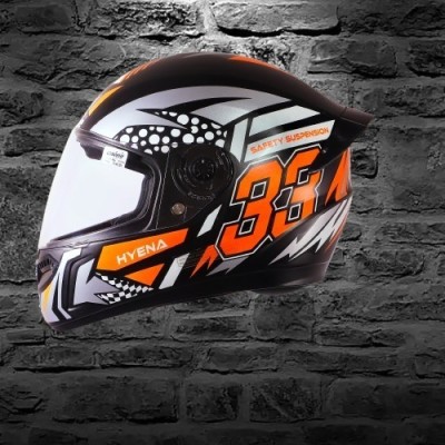 OZONE Premium_Helmet_full face_JBB@Gv@12 Motorbike Helmet(ORANGE BLACK)