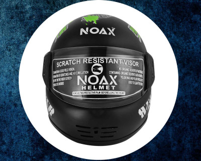 NOAX UNISEX QUALITY SOLID ISI MARKED UNISEX HELMET FULL FACE RIDING SL-165 Motorbike Helmet(Green)