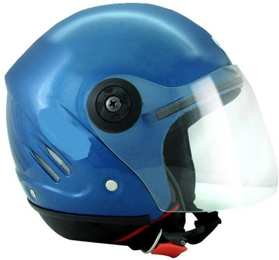 HAWK OPEN FACE HELMAT FOR MEN AND WOMEN WITH ISI CERTIFIED (BLT) Motorbike Helmet(Blue)