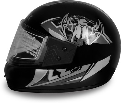 NOAX ISI marked helmet solid unisex helmet (fk104 Motorbike Helmet(Black)