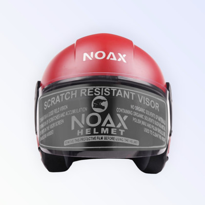 NOAX unisex safty helmet for riders_57-388 Motorbike Helmet(Red)
