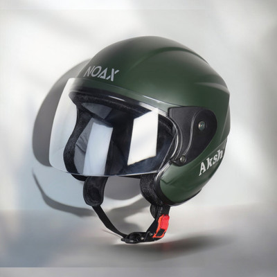 Font Helmet GOOD QUALITYFOR UNISEX for BIKE_-194A Motorbike Helmet(Dark Green)