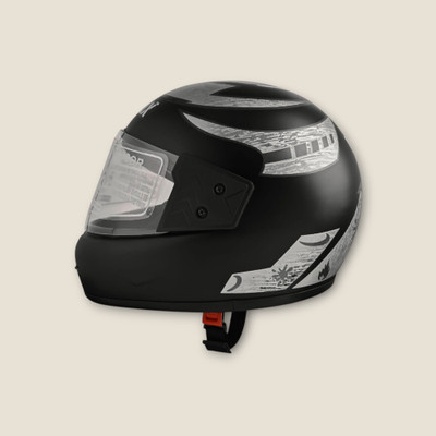 NOAX SAFETY HELMET FOR ONROAD RIDDING SOLID MATERIAL-TWO WHEELER(SLFK-AT-481 Motorbike Helmet(Silver)