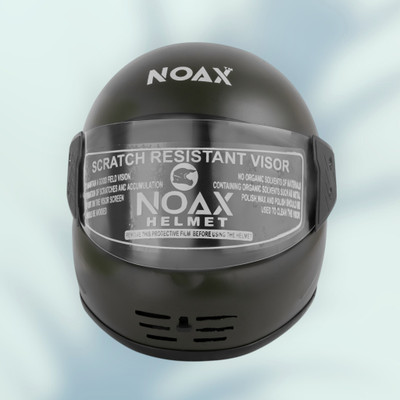 NOAX ISI marked helmet solid unisex helmet (fk175 Motorbike Helmet(Black)