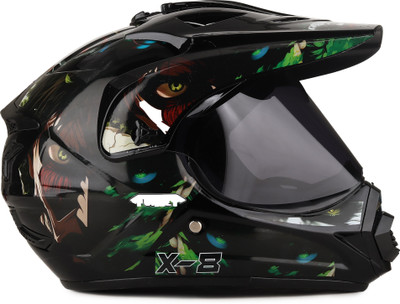 FOROLY X-8 Snake Motocross with Stylish Graphics Motorbike Helmet(Multicolor)