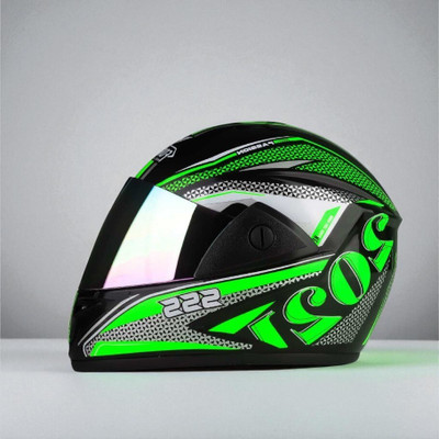 deletion Jazz 2021 with Rainbow Visor ABS Material (KK-1) Motorbike Helmet(Green)