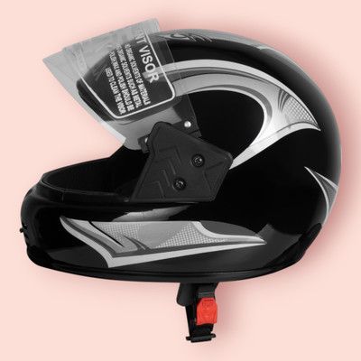 NOAX ISI MARKED KING OF HELMET UNISEX RIDDING HELMET TOP SELLING(DD-712 Motorbike Helmet(Silver)
