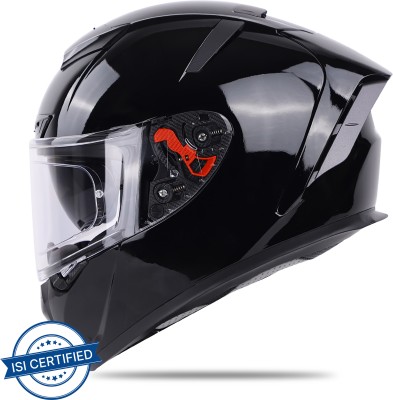 IGNYTE IGN-4 ISI Certified Full Face Motorbike Helmet(Glossy Midnight Black with Anti Fog Clear Visor)