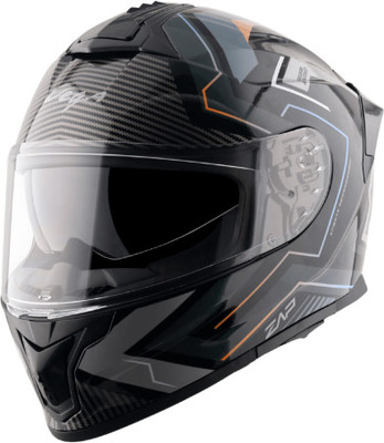 VEGA Zap Explore D/V Motorbike Helmet(Black Grey)