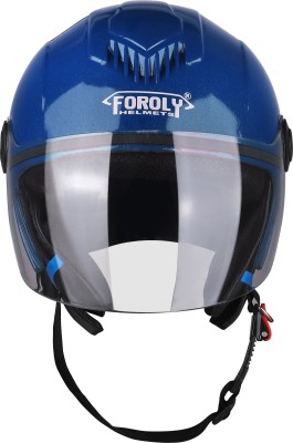 Agx GT Track ABS Material, ISI Certified Unisex PC visor and Anti Odour Cloth Motorbike Helmet(Blue)