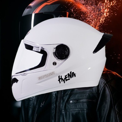 OZONE Full Face_Unique Design Helmet_Premium Class_@V@15 Motorbike Helmet(White)