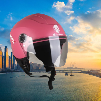 urban carrier ABS Material Full Face PC Visor, UV Scratch Resistance Motorbike Helmet Motorbike Helmet(Pink)