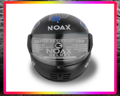 NOAX ISI MARKED FULL FACE HELMET FOR SAFE RIDING UNISEX BUYY_79 Motorbike Helmet(Blue)