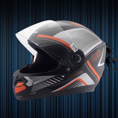 OZONE HyEnA_Super_Quality_Helmet_For Safety n Style_@LG@_0113 Motorbike Helmet(SILVER BLACK)