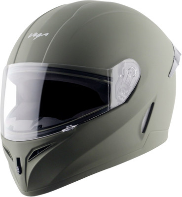 VEGA Voyager Solid Motorbike Helmet(Dull Battle Green)