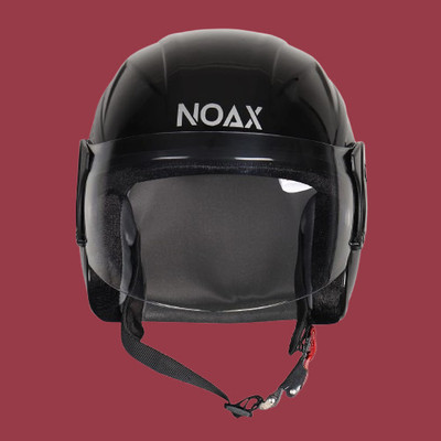 NOAX KING OF HELMET UNISEX OPEN FACE motorbike HELMET_18 Motorbike Helmet(Black)