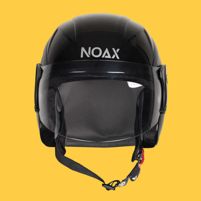 NOAX unisex open face helmet for safty430 Motorbike Helmet(Black)