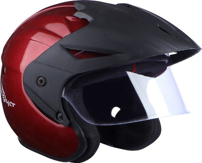 urban carrier Open Face Helmet Motorbike Helmet, High Impact Shell, ISI : Approved(J41) Motorbike Helmet(Red)