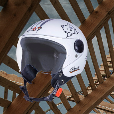 OZONE BABY-CAT-WHITE-HELMET Motorbike Helmet(White)