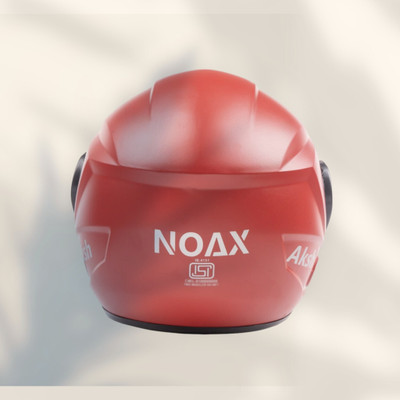 NOAX BRANDED ISI MARKED HELMET FOR UNISEX GENDER KEEP SAFE RIDING (SLFKSL_1755 Motorbike Helmet(Red)