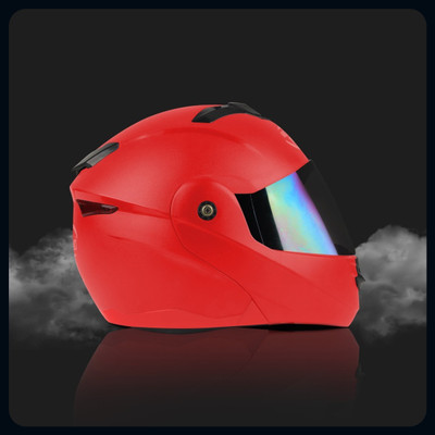 fuery Flipup Rainbow visor RFU-87_New Motorbike Helmet(Red)