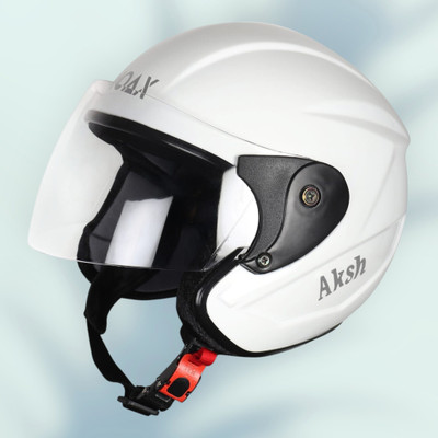 NOAX UNISEX SAFETY HELMET ONROAD HELMET- TWO WHEELER,BIKE & SCOOTER (SL-1043 Motorbike Helmet(White)