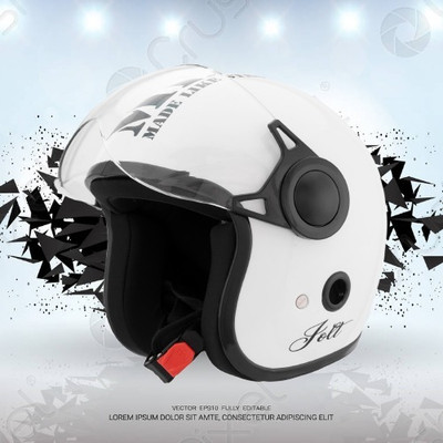 OZONE Superior Helmet_Open face_VG_21@A29 Motorbike Helmet(White)