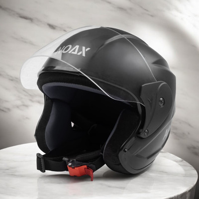 NOAX Helmet GOOD QUALITYFOR UNISEX BIKE RIDI-150 Motorbike Helmet(Black)