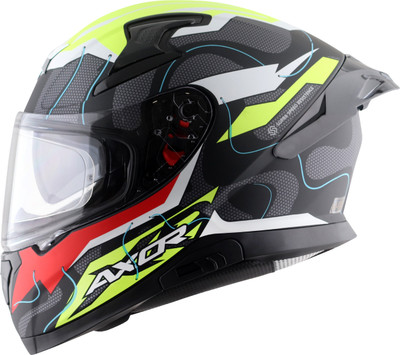 Axor Apex Dynamo Motorbike Helmet(Dull Black Neon Yellow)