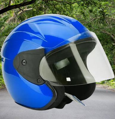 Lxt Blue_Half_face_Helmet_with ISI Certified_BL28 Motorbike Helmet(Blue)