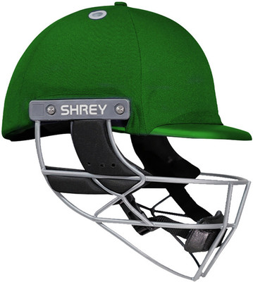 Shrey Elite Pro Stainless Steel (Fixed Visor) Cricket Helmet(Green)