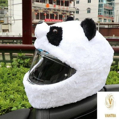 BestLook Panda Motorcycle Helmet Cover Motorbike Funny Crazy Case for Full Face Helmet Motorsports Helmet(White)