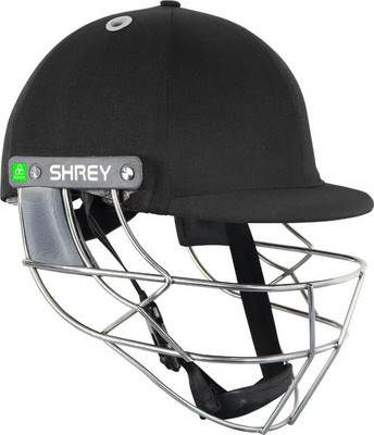 Shrey KOROYD STAINLESS STEEL Cricket Helmet(Black)