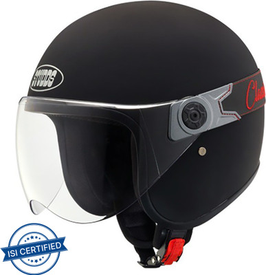 STUDDS Jetstar Classic With Chopper Visor Motorbike Helmet(Matt Black)