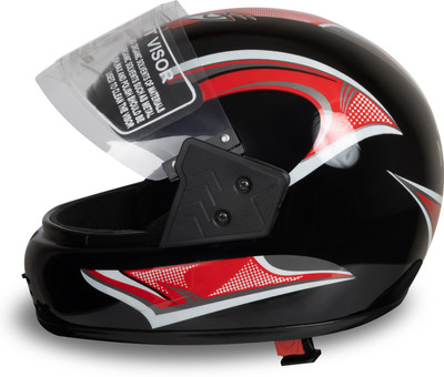 NOAX UNISEX SAFETY HELMET ONROAD HELMET- TWO WHEELER,BIKE & SCOOTER (SL-7 Motorbike Helmet(Black)