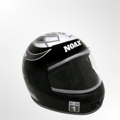 NOAX full face unisex helmet for safty51 Motorbike Helmet(Black)