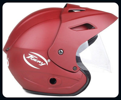 fuery NANO CAP PAINT HALF FACE HELMET_New Motorsports Helmet(Red)