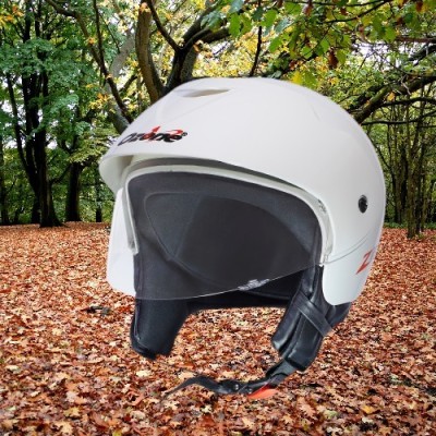 OZONE Zzz Plain_OF_Unisex_largesize_Oz037 Motorbike Helmet(White)