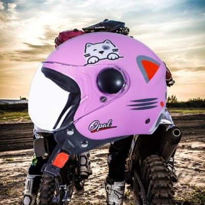 OZONE JSR_OPEN-FACE_HELMET_JBB_SUPER QUALITY_SAFETY_ABVG_@37 Motorbike Helmet(Pink)