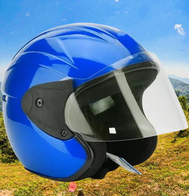 Lxt Blue_Half_face_Helmet_with ISI Certified_BL23 Motorbike Helmet(Blue)