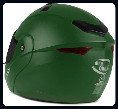 fuery FLIPUP HELMET RAINBOW VISOR GREEN FU143_New Motorbike Helmet(Green)