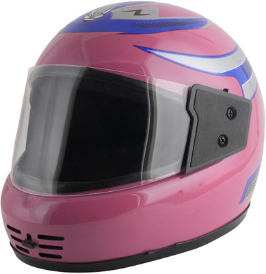 Sage Square Audi Kimi Full Face Helmet | ISI Certified | Clear Visor | Extra Comfort & Style Motorbike Helmet(Pink Glossy - Blue)