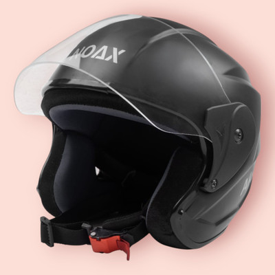 NOAX UNISEX SAFETY HELMET ONROAD HELMET- TWO WHEELER,BIKE & SCOOTER (SL-2389 Motorbike Helmet(Black)